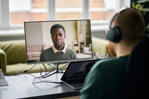 Man attending online mediation Ramsgate MIAMS session
